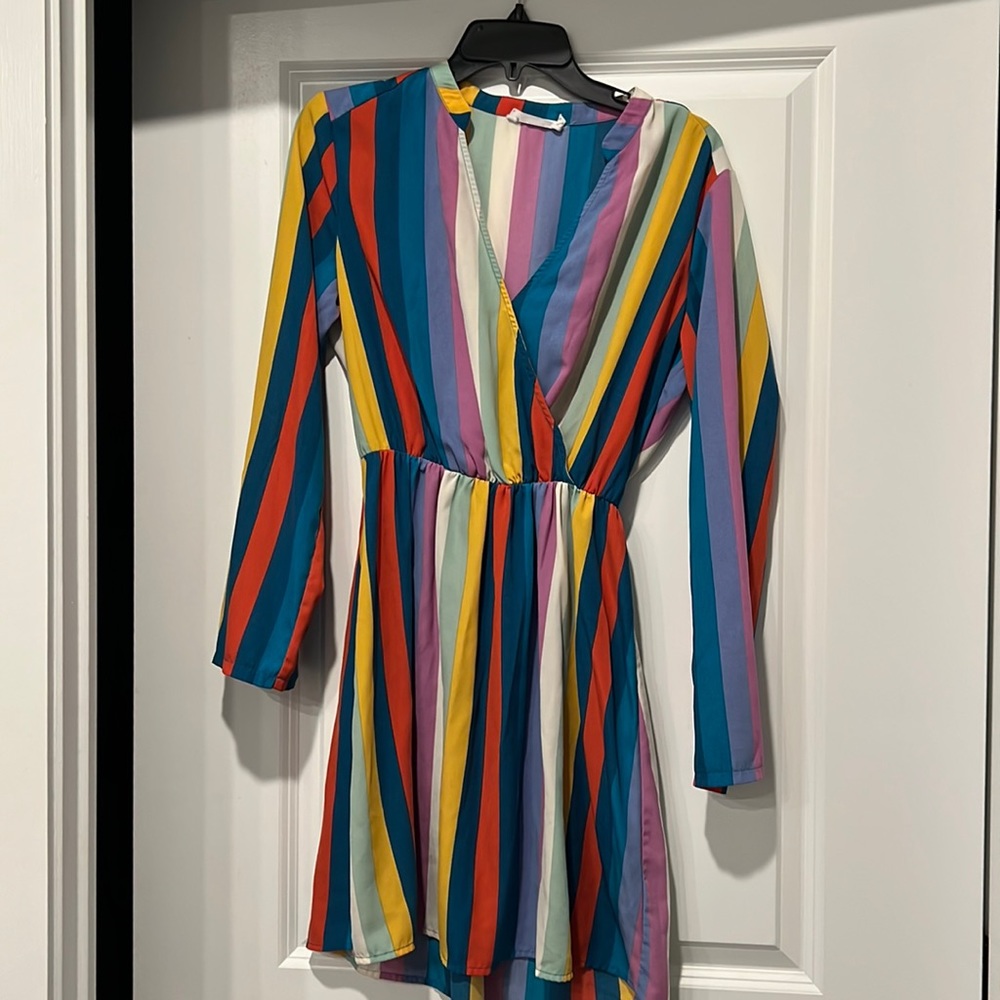 All in Favor Striped Long-Sleeved Dress (Nordstrom)
